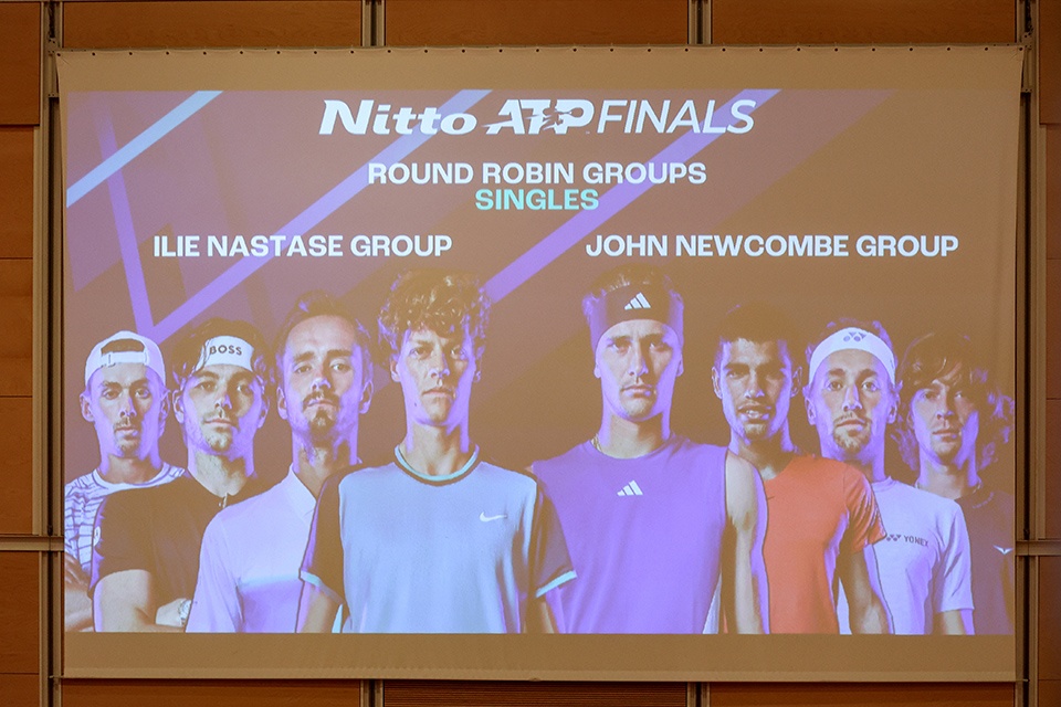 Con il sorteggio dei gironi prendono ufficialmente il via le Nitto ATP Finals 2024
