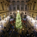 L'albero di Natale allestito nel Cortile d’Onore di Palazzo Civico