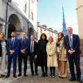 Un momento della visita al cantiere della Cavallerizza Reale