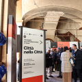 Un momento della visita al cantiere della Cavallerizza Reale