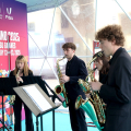 Un momento dell'inaugurazione del Village FISU World University Games con gli studenti del Conservatorio di Torino