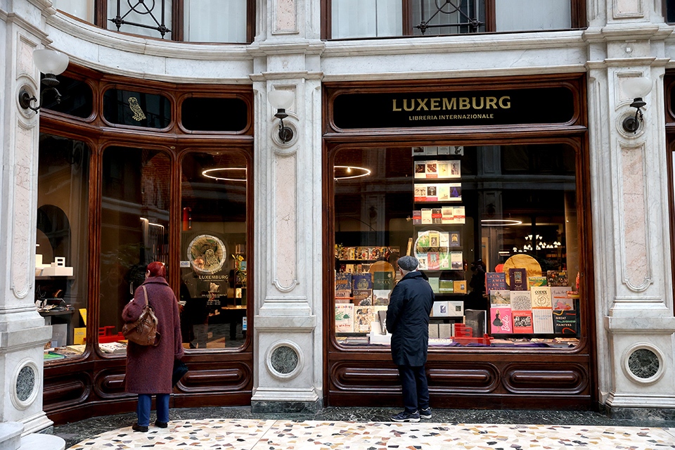 La nuova libreria Luxemburg in Galleria Subalpina