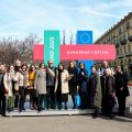 Torino Capitale Europea del Turismo Intelligente - la scultura simbolo in piazza Carlo Felice