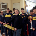 L’assessore Carretta ha premiato la squadra di basket U17 GranTorino, campione del Piemonte