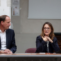 La Vicesindaca Michela Favaro e Engstfeld Stefan Capo delegazione, membro del parlamento del Land Renania settentrionale-Vestfalia