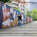 Le montagne dei Paesi Bassi - una nuova opera di street art al Palavela di Torino
