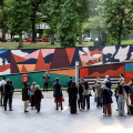 Le montagne dei Paesi Bassi - una nuova opera di street art al Palavela di Torino