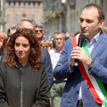 Il Sindaco Stefano Lo Russo e l'Assessora Chiara Foglietta intervengono all'inaugurazione della rinnovata via Po