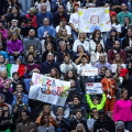 Il tifo per Sinner sugli spalti dell'Inalpi Arena
