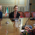 Maria Sheehy, console generale d'Irlanda a Milano e Elizabeth McCullough, ambasciatrice designata d’Irlanda presso la Repubblica italiana