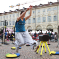 Le esibizoni in piazza San Carlo